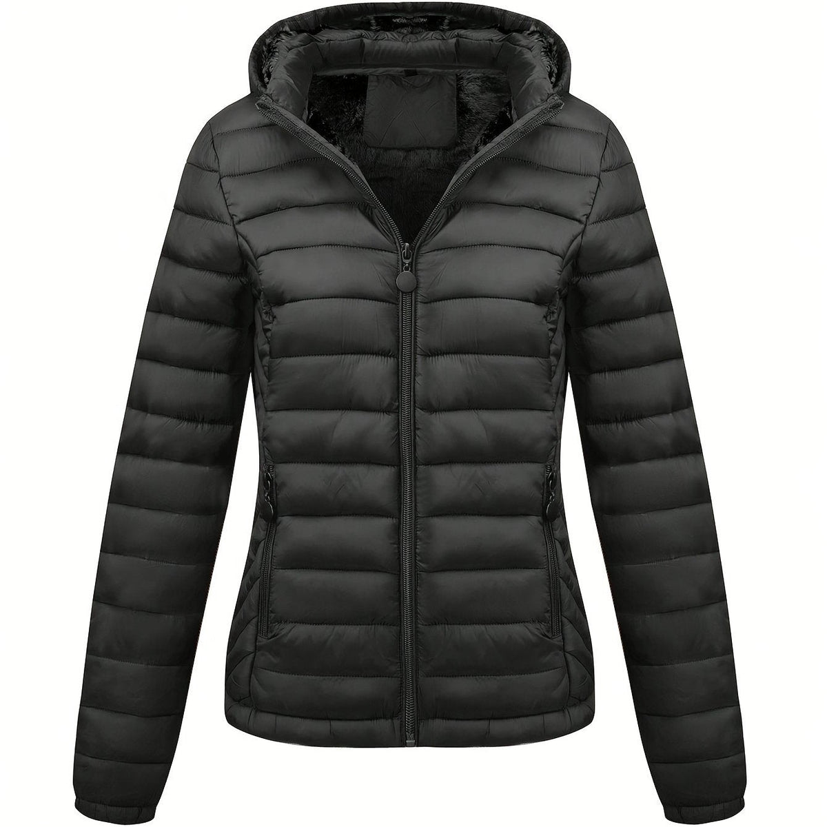 Nora | Lightweight quilted down jacket with hood and fleece lining