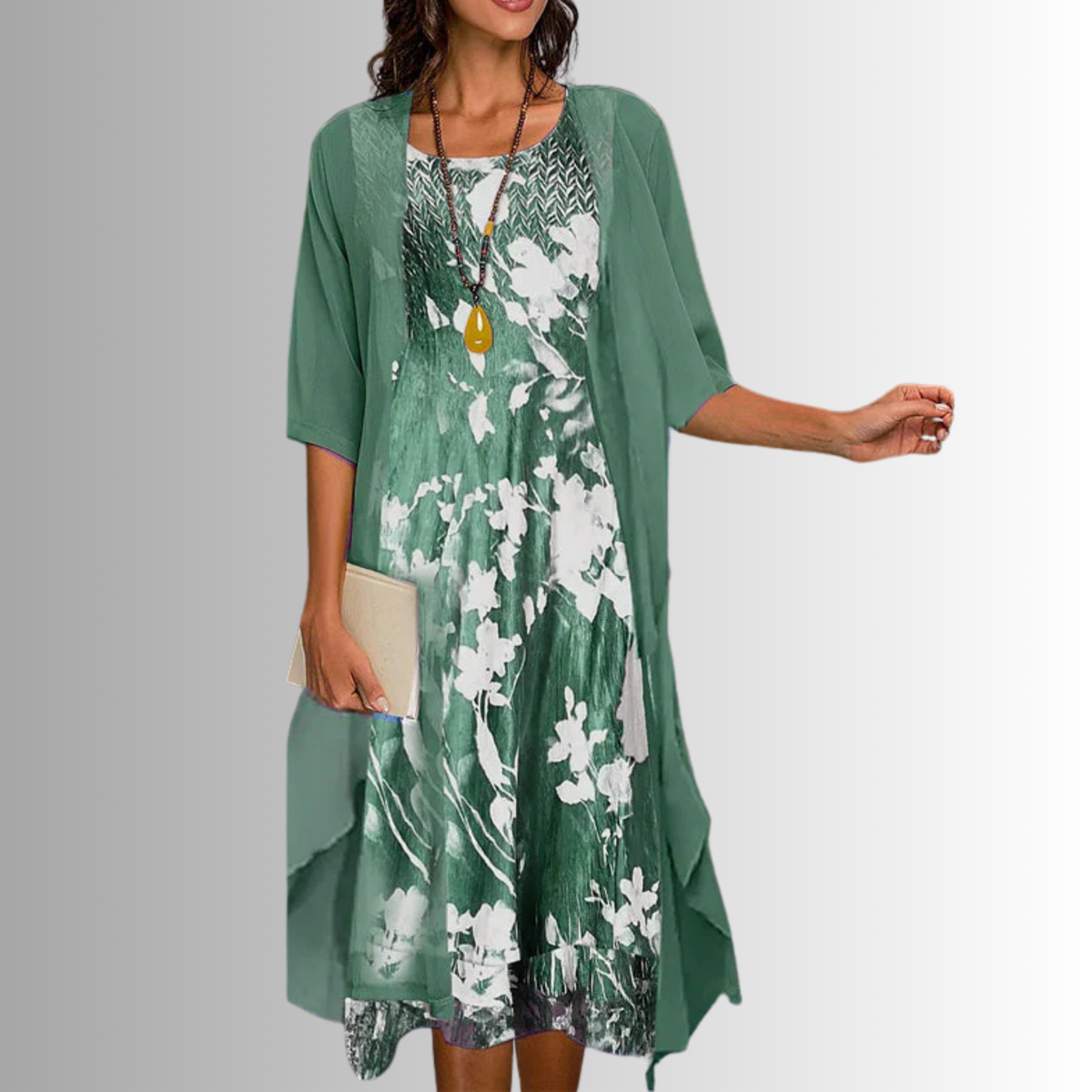 Valentina | Two-Piece Two Pieces Set with Top & Skirt with Floral Print