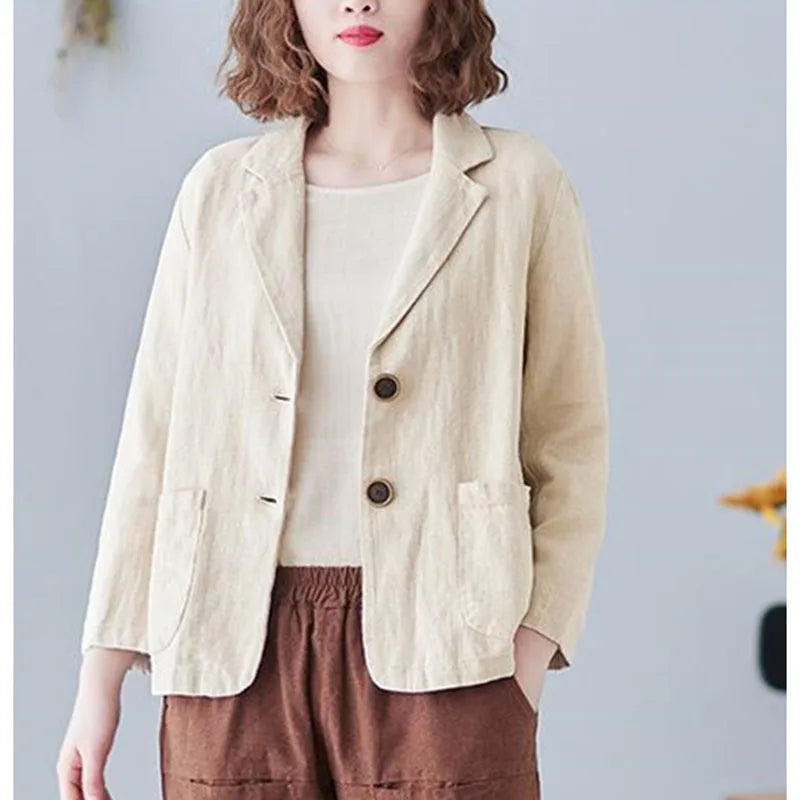 Adele | Korean-style blazer jacket – soft and lightweight fit for spring and autumn