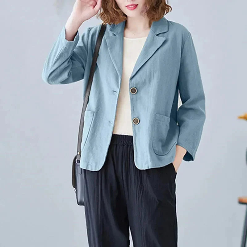 Adele | Korean-style blazer jacket – soft and lightweight fit for spring and autumn