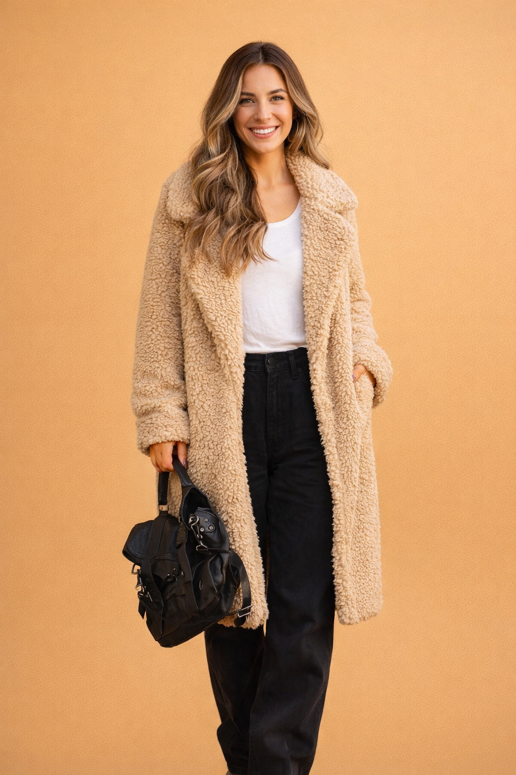 Marianna | Minimalist long winter coat with a relaxed fit