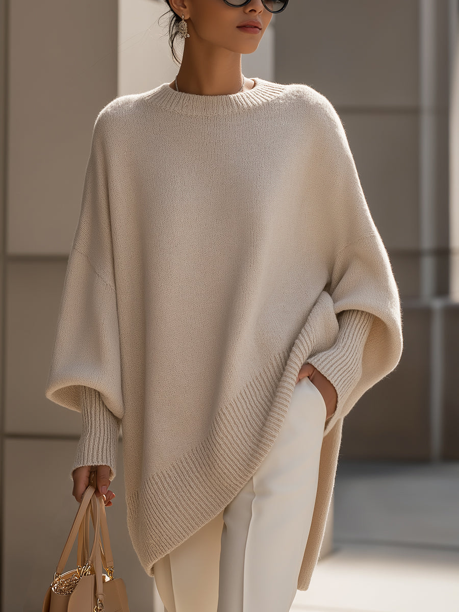 Flaminia | Knit Oversized Draped Luxury Sweater