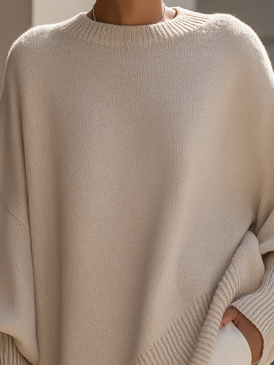 Flaminia | Knit Oversized Draped Luxury Sweater
