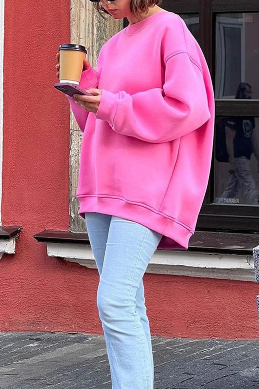 Angelica | Oversized Sweatshirt with Girocollo