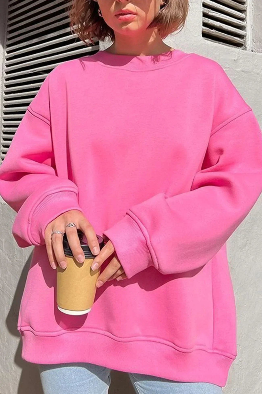 Angelica | Oversized Sweatshirt with Girocollo