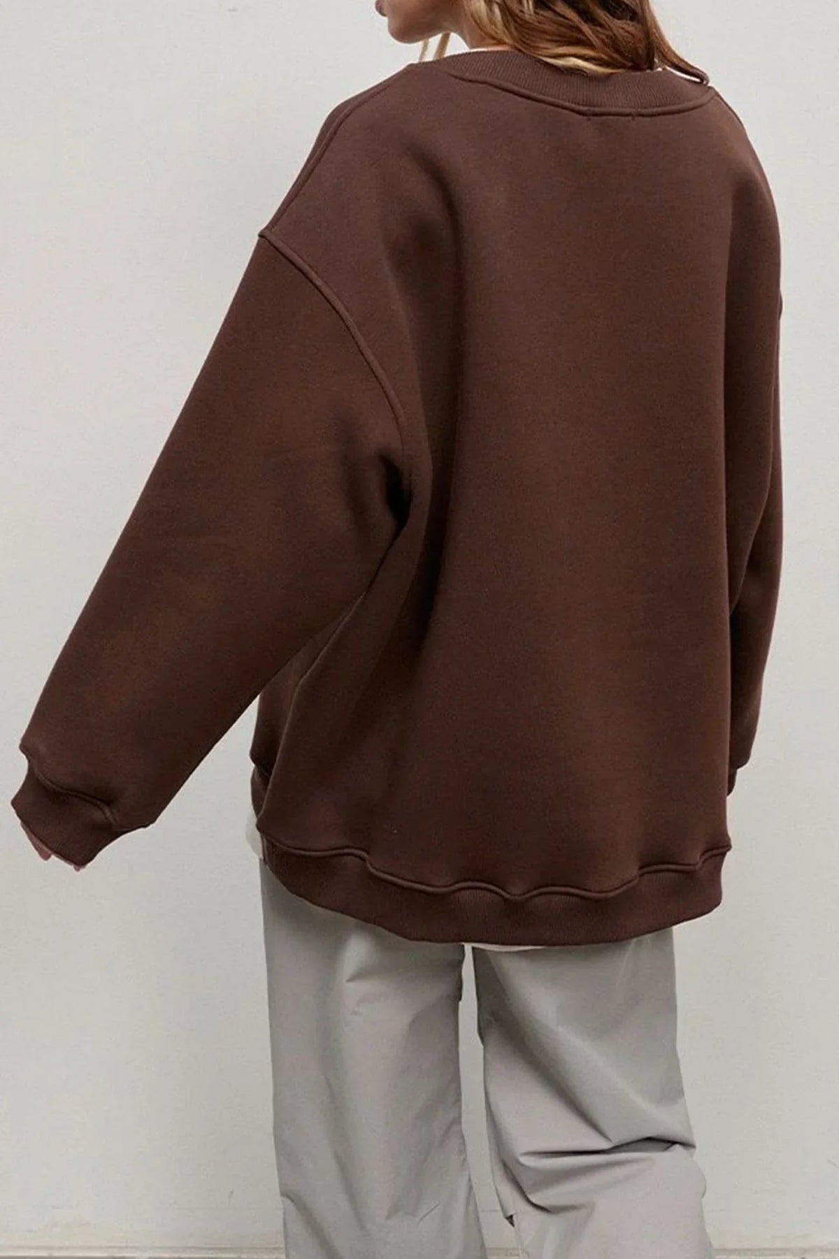 Angelica | Oversized Sweatshirt with Girocollo