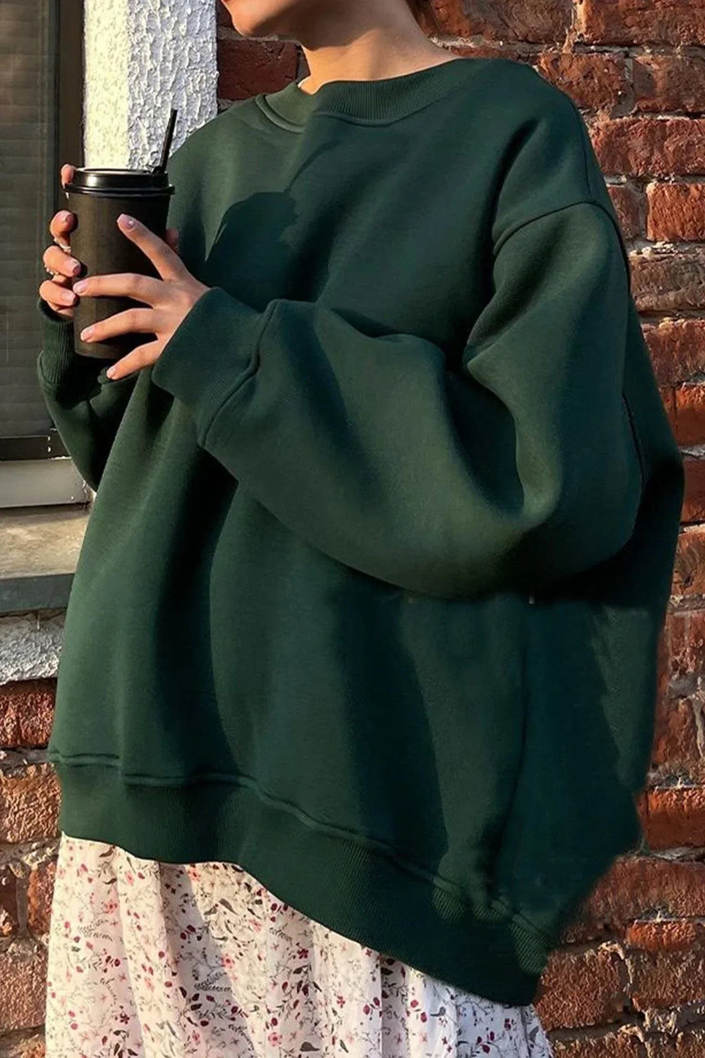 Angelica | Oversized Sweatshirt with Girocollo