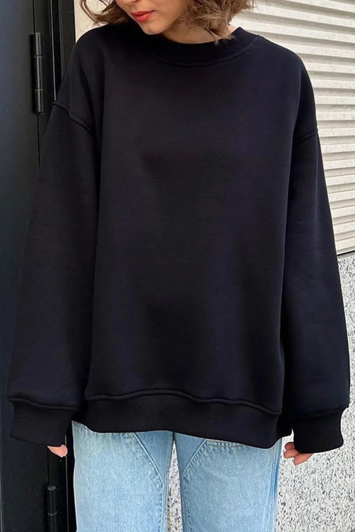 Angelica | Oversized Sweatshirt with Girocollo