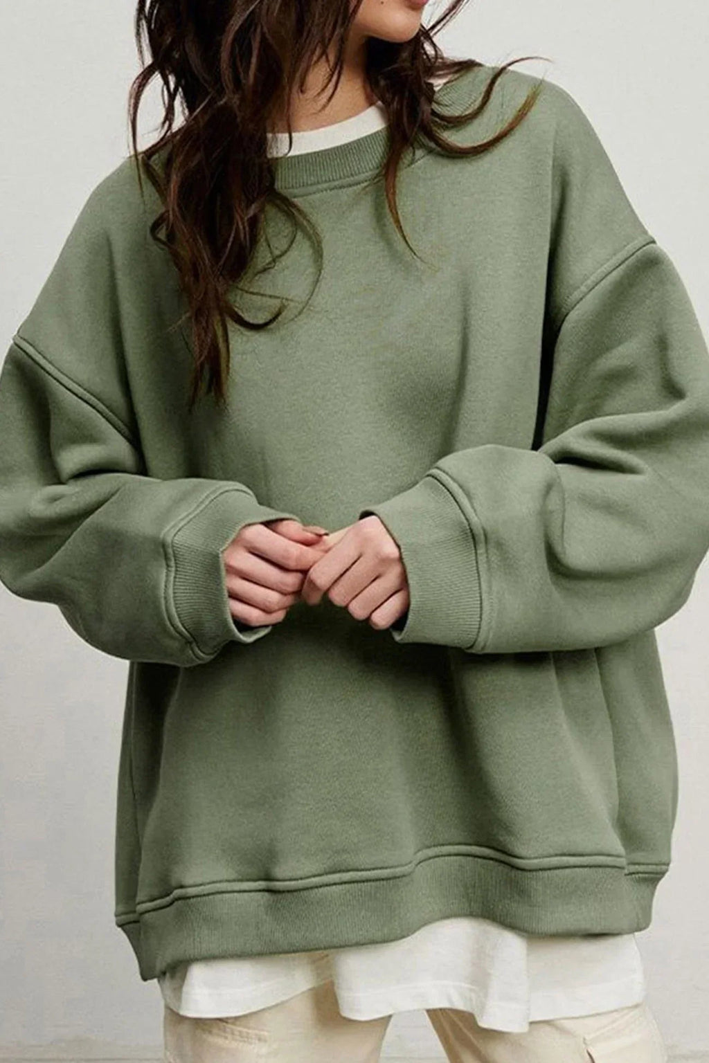 Angelica | Oversized Sweatshirt with Girocollo