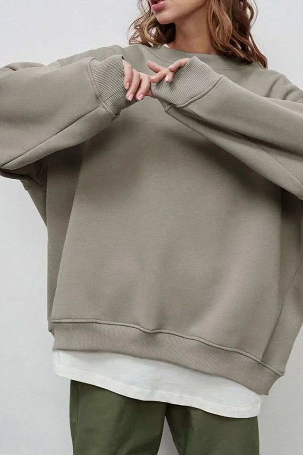 Angelica | Oversized Sweatshirt with Girocollo