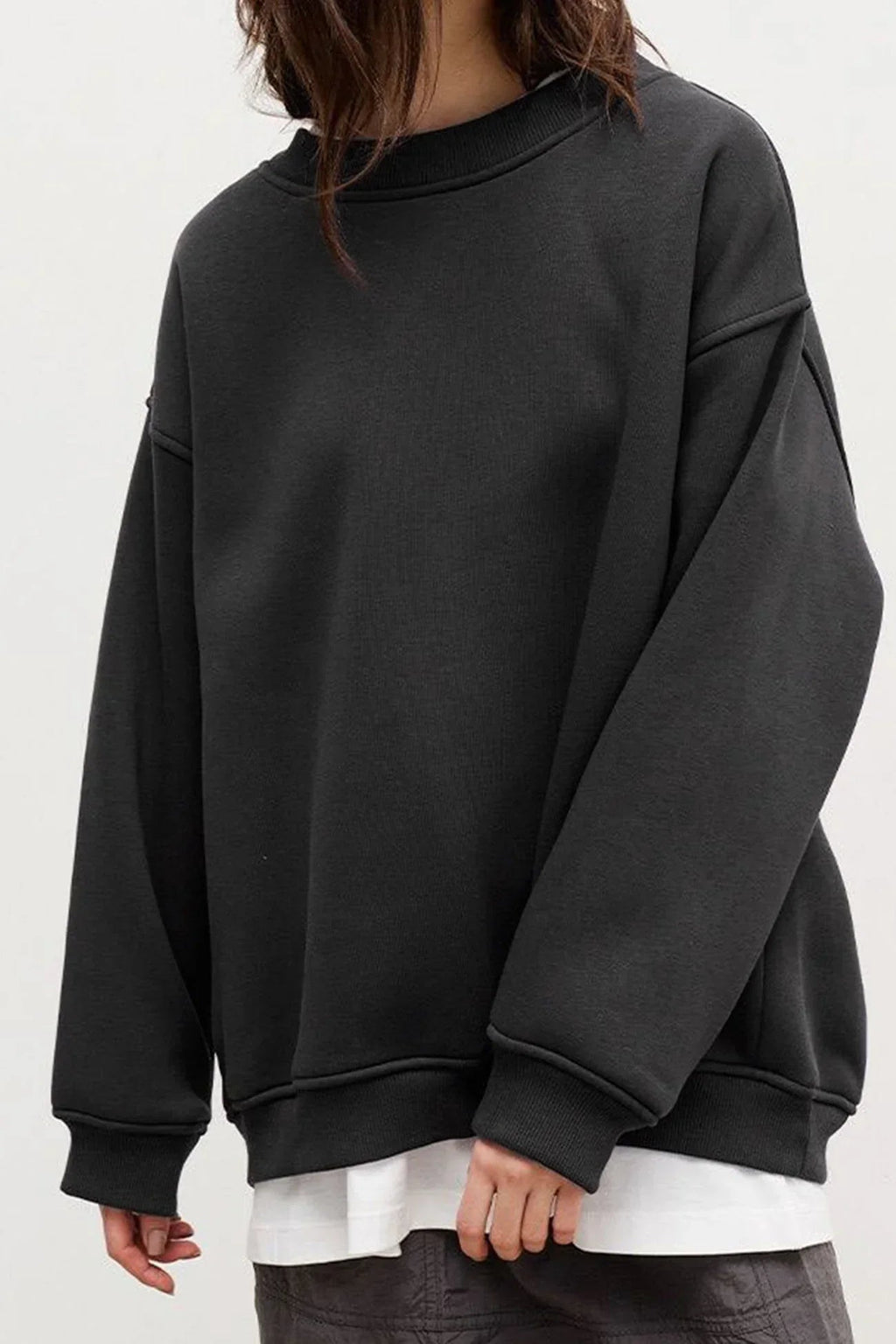 Angelica | Oversized Sweatshirt with Girocollo