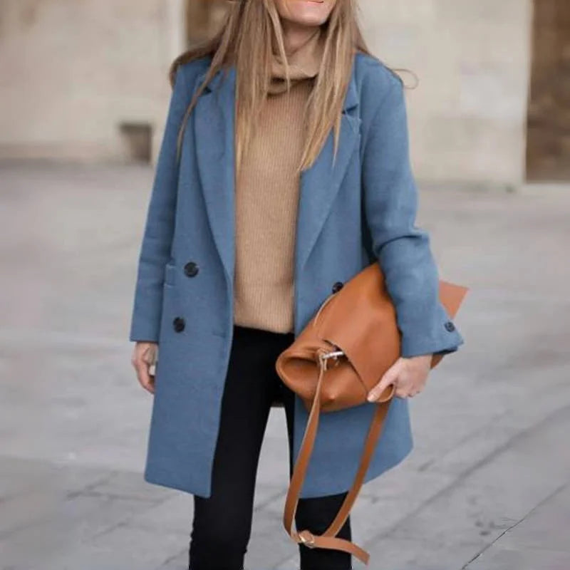 Ilva | Luxury Wool-Blend Double-Breasted Winter Coat