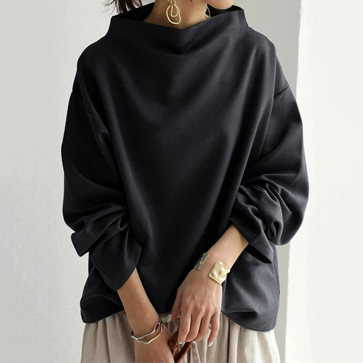 Leda | Soft Knit Turtleneck Top with Comfortable Fit
