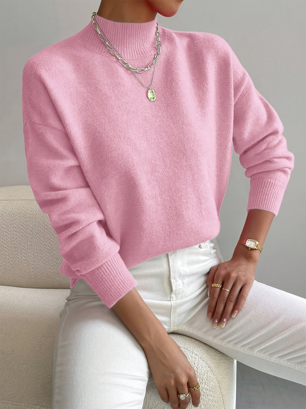 Silvana | Elegant Sweater & Wrap Knit with Turtleneck