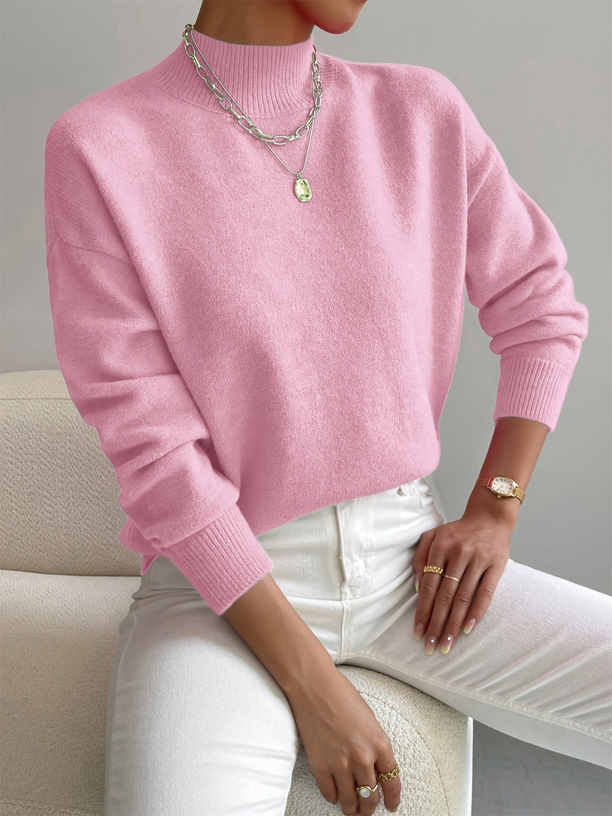 Silvana | Elegant Sweater & Wrap Knit with Turtleneck