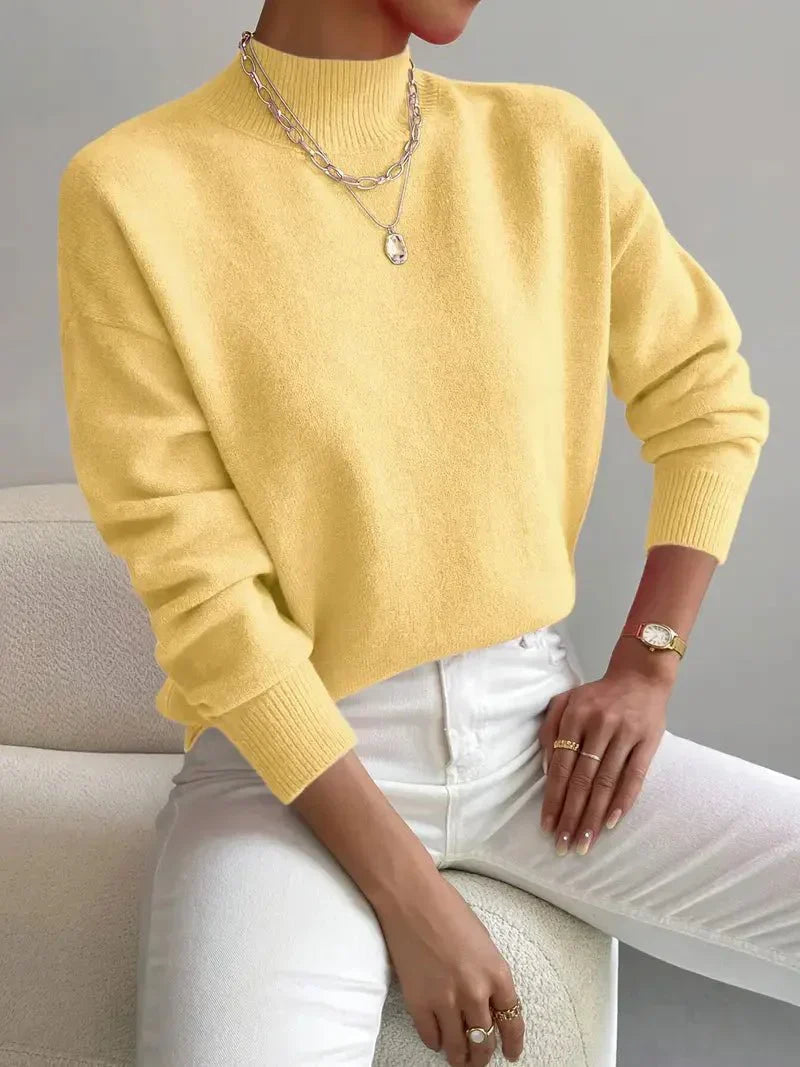 Silvana | Elegant Sweater & Wrap Knit with Turtleneck
