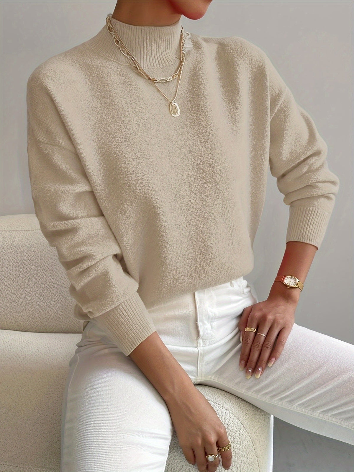 Silvana | Elegant Sweater & Wrap Knit with Turtleneck