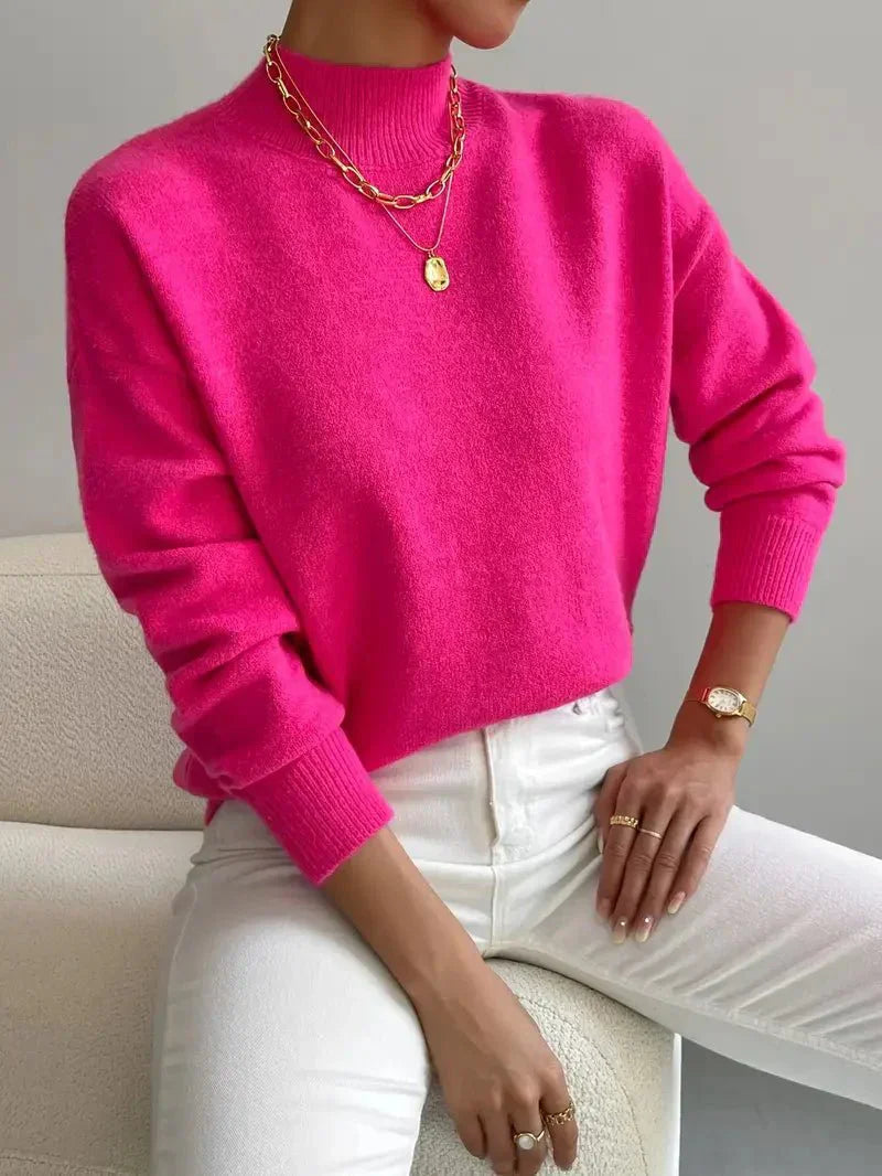Silvana | Elegant Sweater & Wrap Knit with Turtleneck