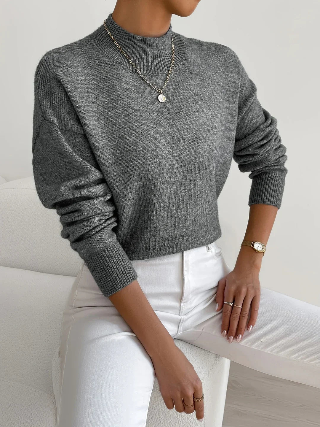 Silvana | Elegant Sweater & Wrap Knit with Turtleneck