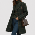 Ninetta | Warm Fabric-Blend Medium-Length Coat with Lapel Collar