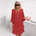 Maria – Elegant Midi Dress with Ruffle