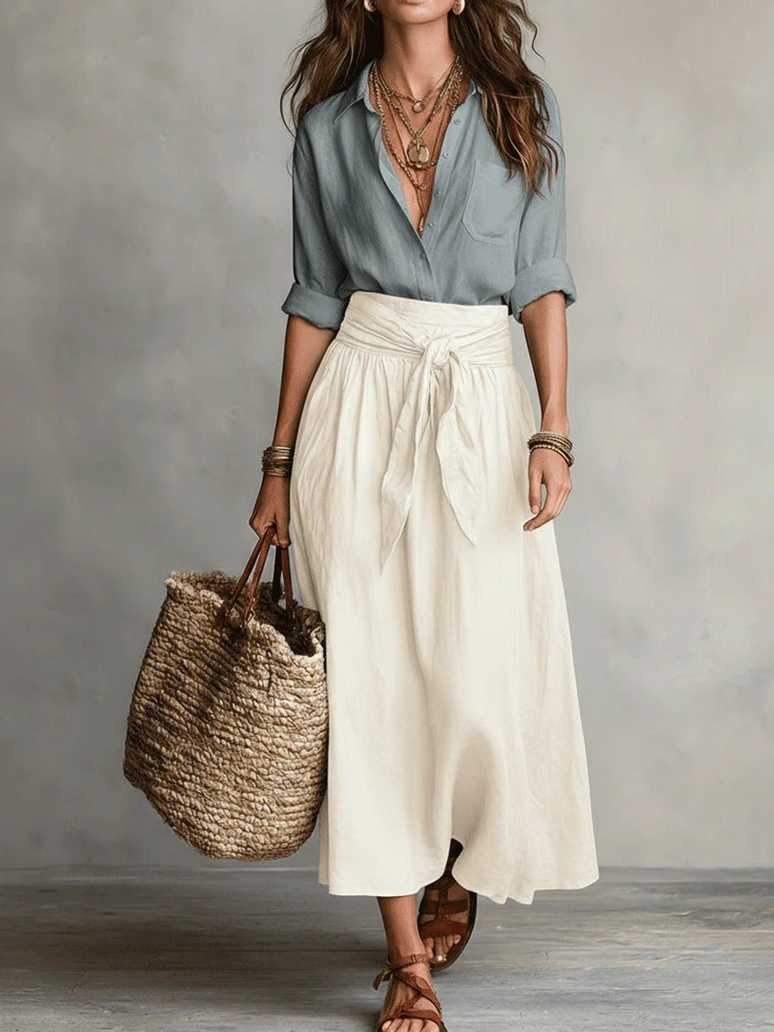 Camilla | Two-Piece Midi Set with Annodata Belt
