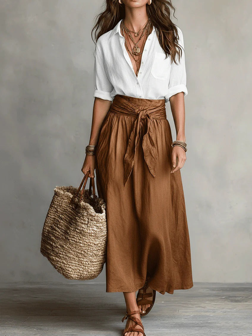 Camilla | Two-Piece Midi Set with Annodata Belt