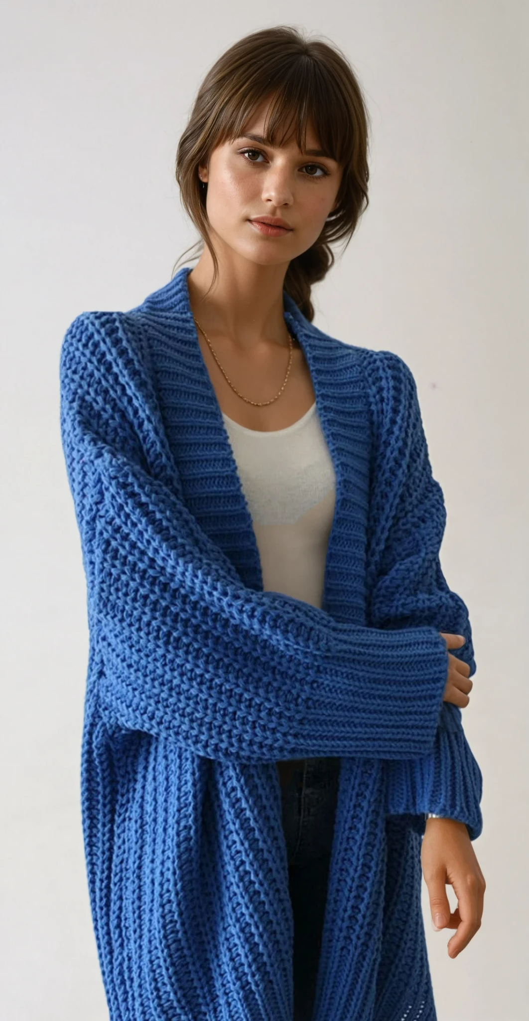 Carmela | Oversized Knit Cardigan with Slit