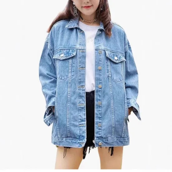 Speranza | Oversized Denim Jacket with Classic Buttons