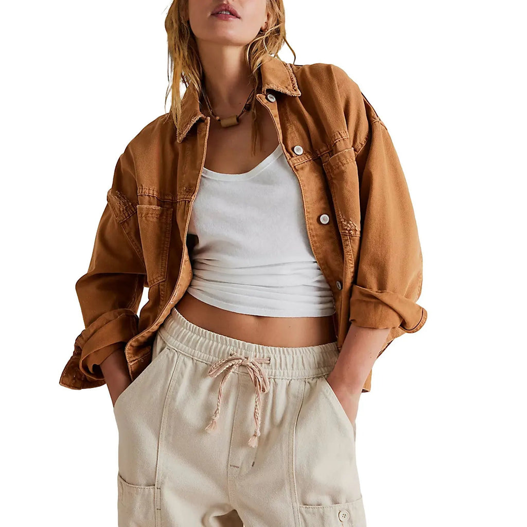 Samanta | Oversized Denim Jacket with Dropped Shoulders