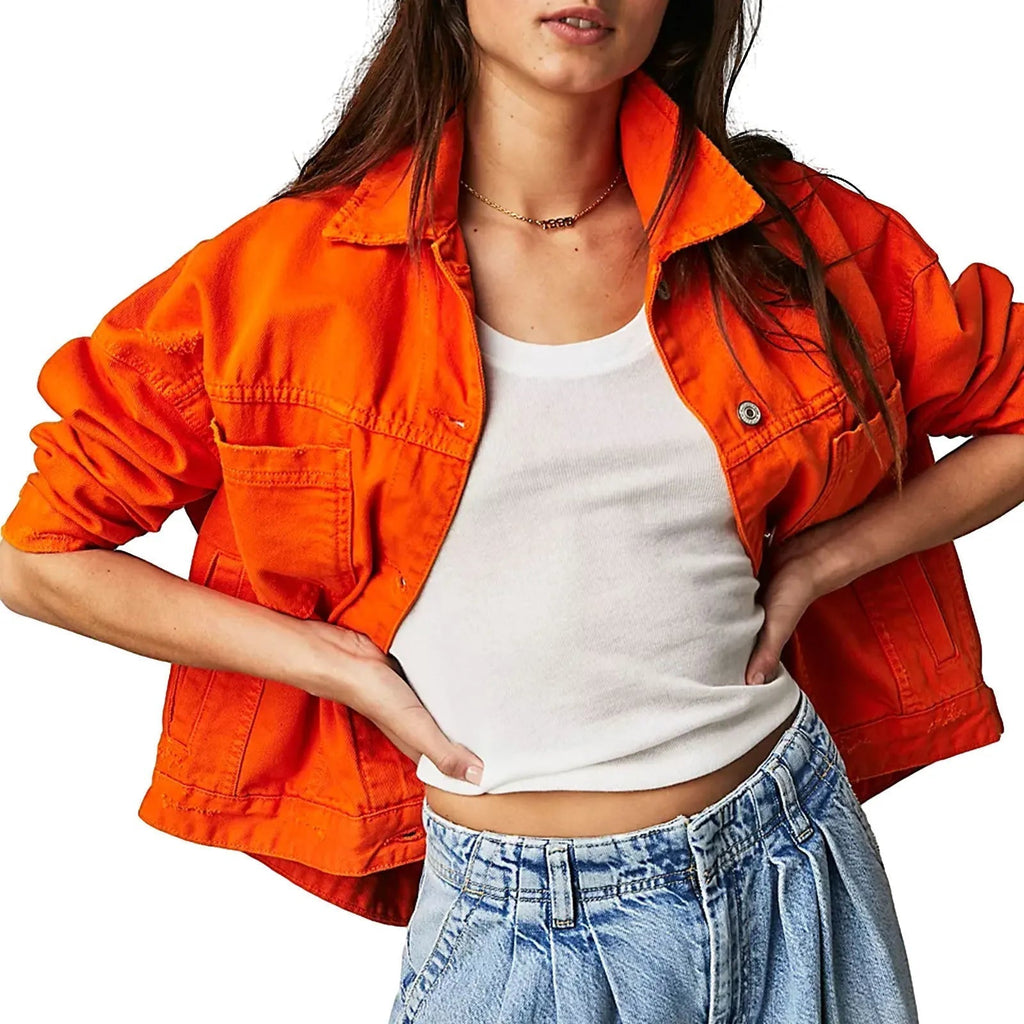 Samanta | Oversized Denim Jacket with Dropped Shoulders