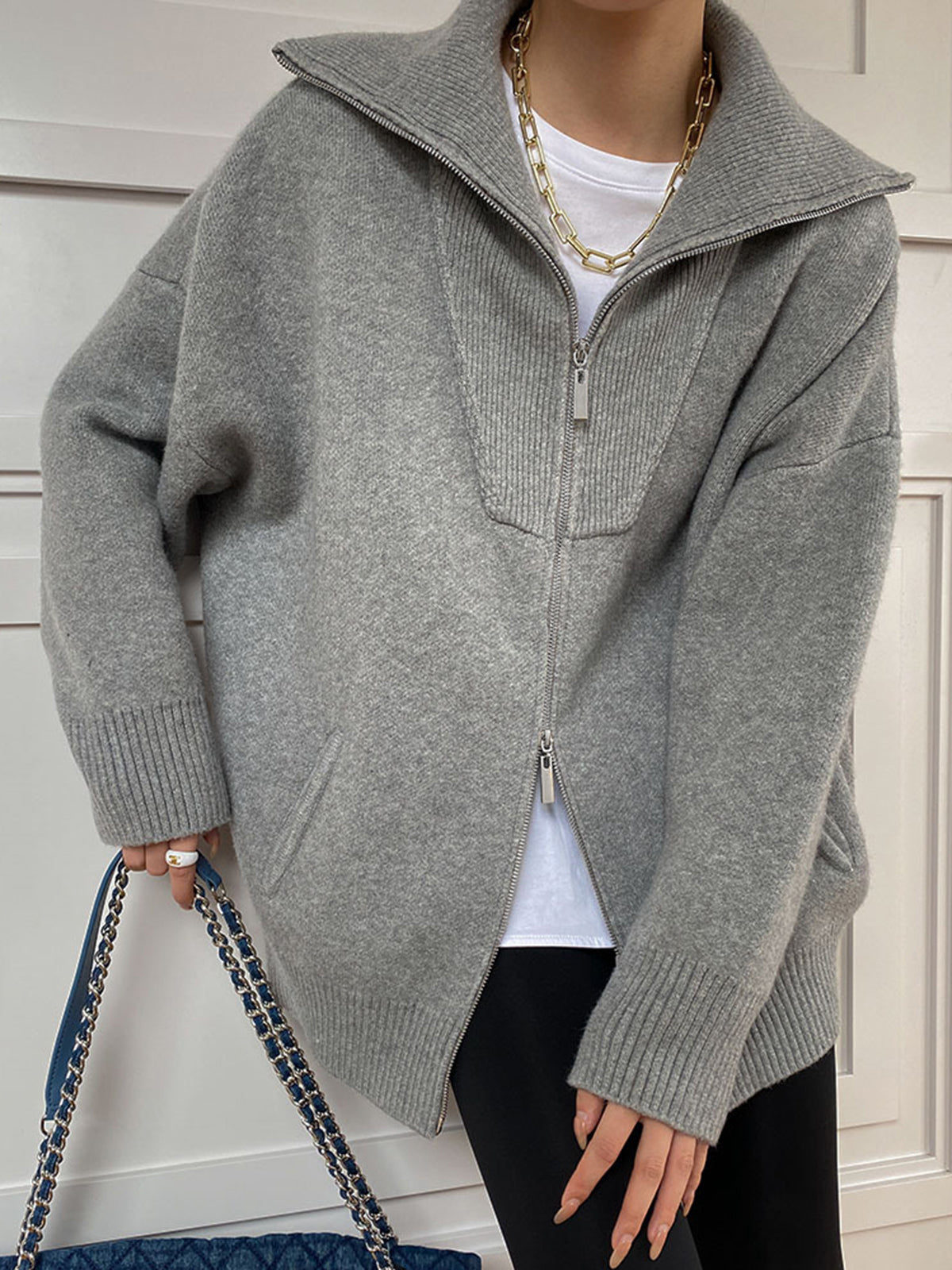 Nella | Oversized casual open-front cardigan