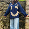 Arianna | Oversized Sweater with Design Smiley