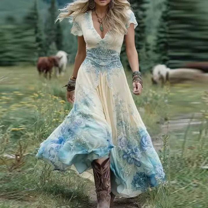 CELESTINE | Floral Flowy Tailored Dress