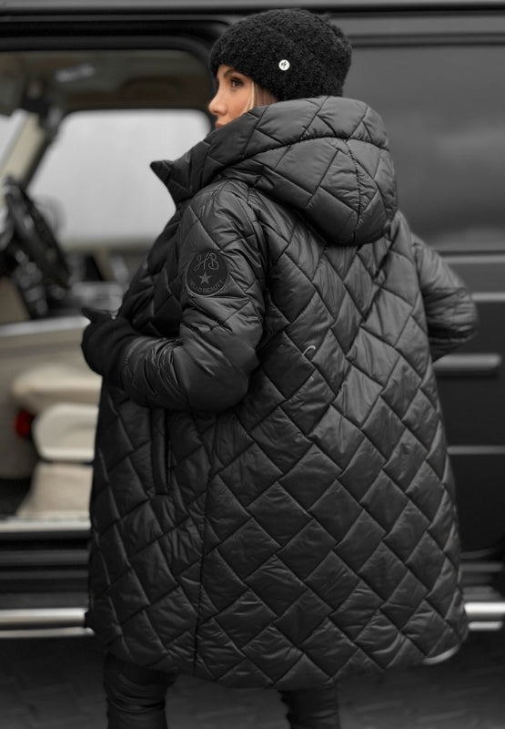 Natascia | Long Quilted Puffer Coat with Hood