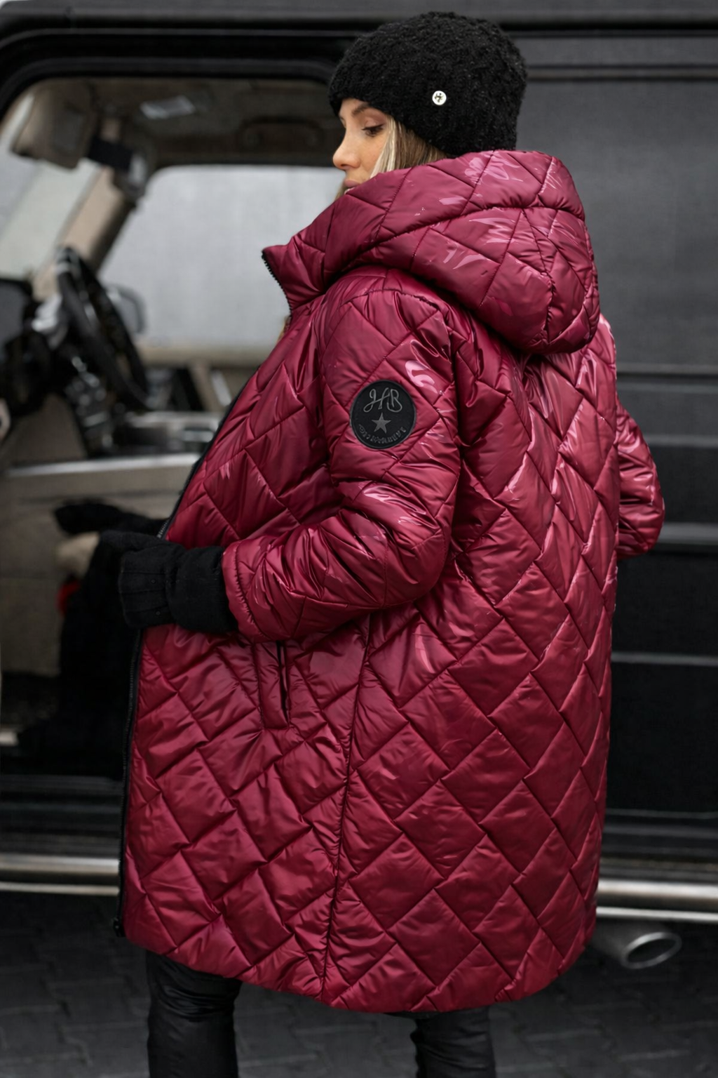 Natascia | Long Quilted Puffer Coat with Hood