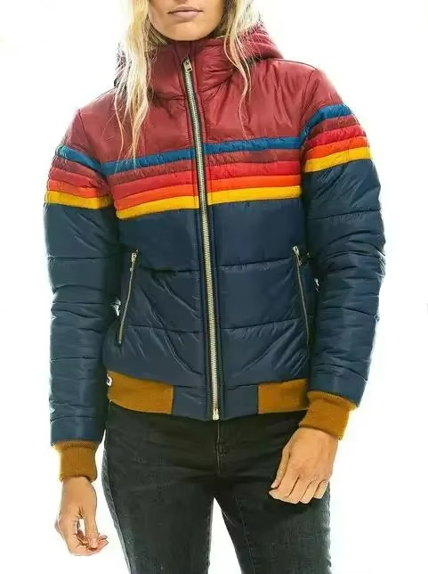 Uberta | Striped Retro Puffer Coat