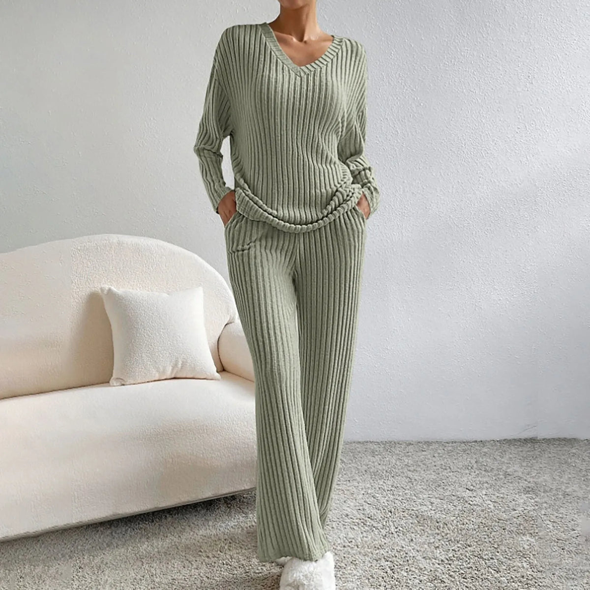 Corinna | Rib-knit lounge set
