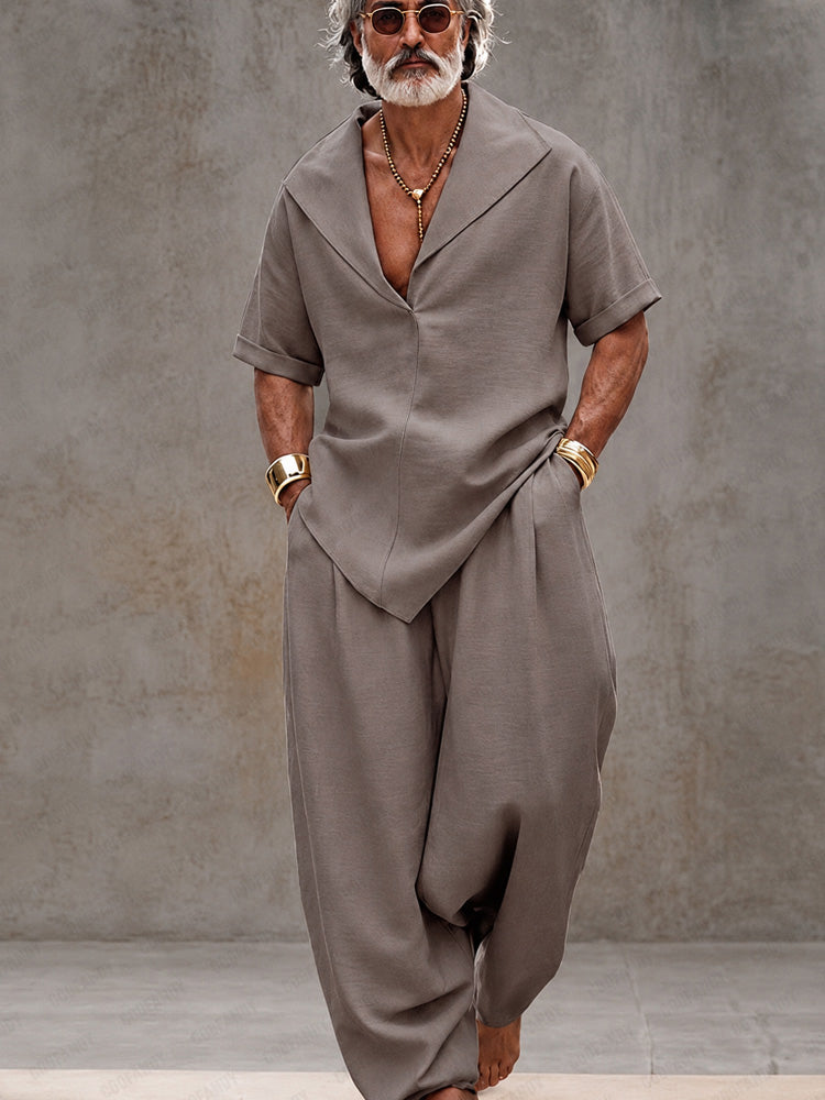 Two-Piece Portofino™ Set – Shirt & Cotton Trousers