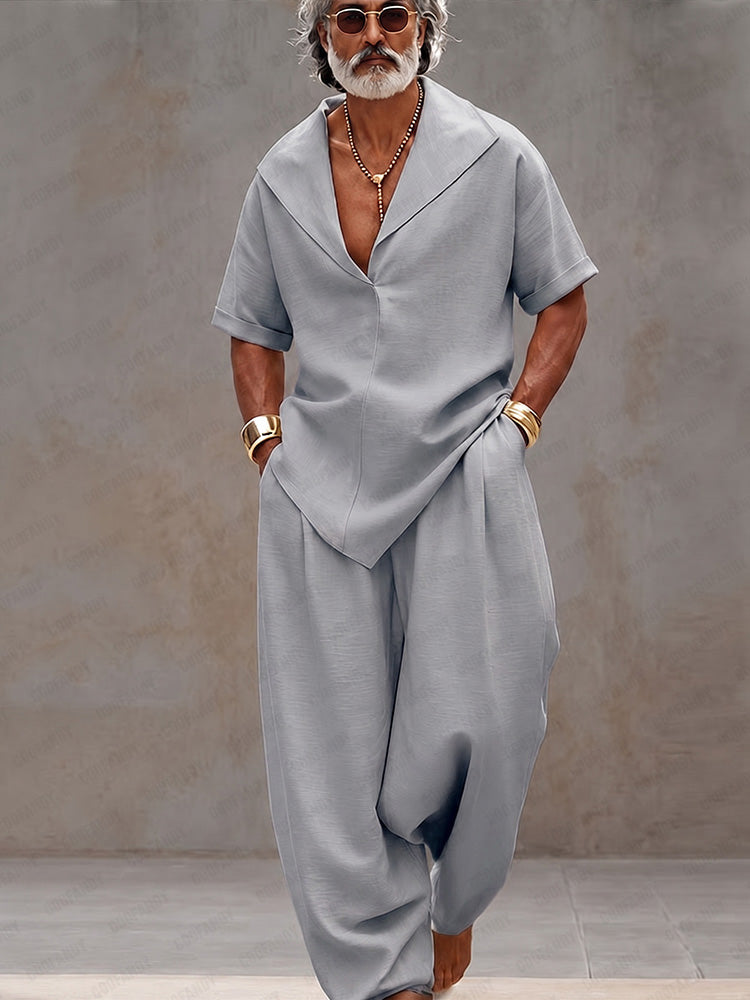 Two-Piece Portofino™ Set – Shirt & Cotton Trousers