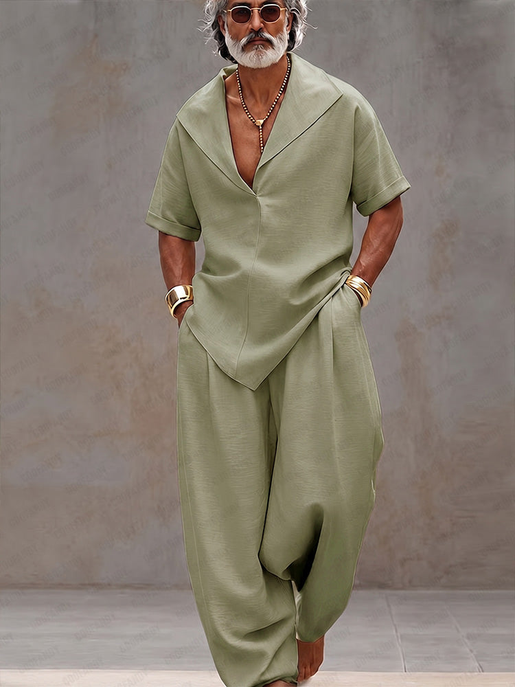 Two-Piece Portofino™ Set – Shirt & Cotton Trousers
