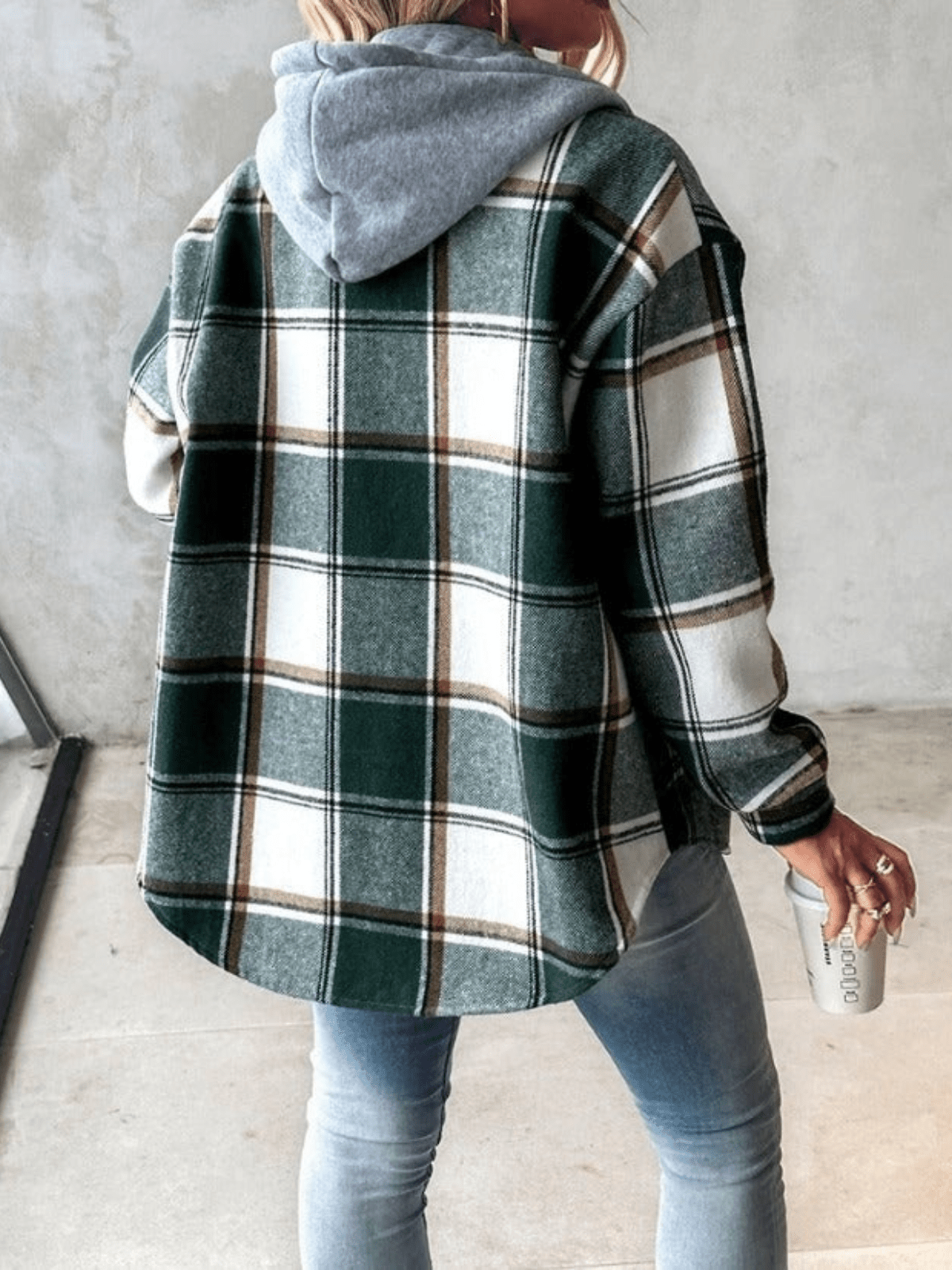 Rosetta | Jacket with Hood Checked for Women