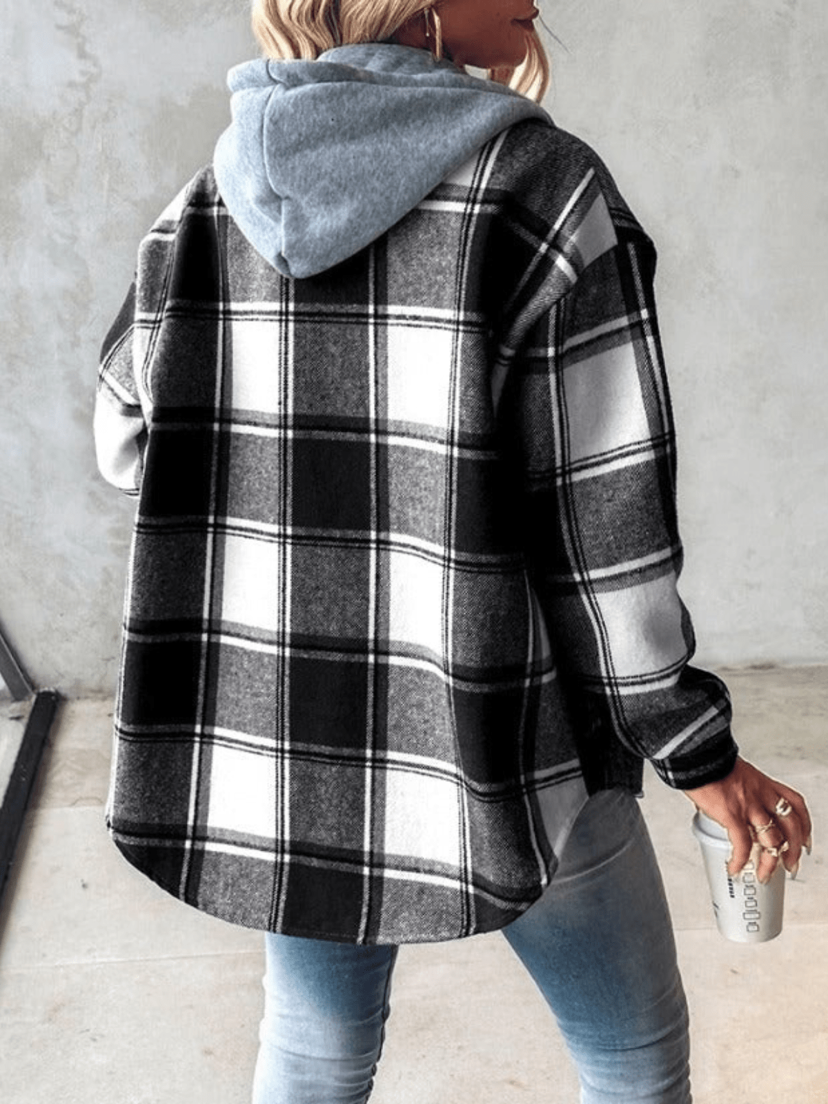 Rosetta | Jacket with Hood Checked for Women