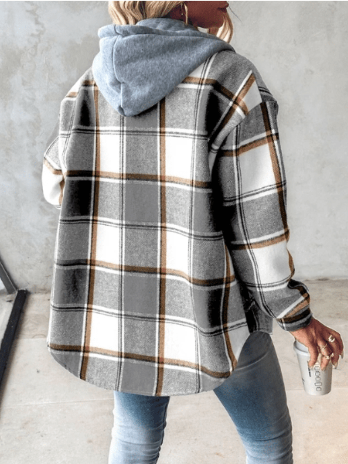 Rosetta | Jacket with Hood Checked for Women