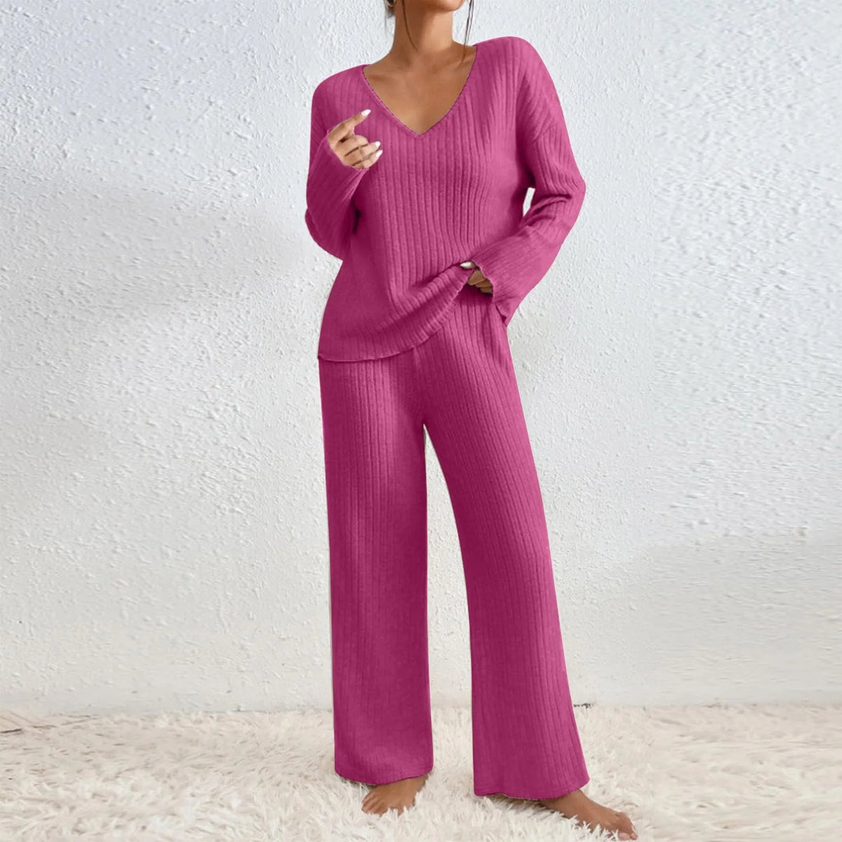Corinna | Rib-knit lounge set