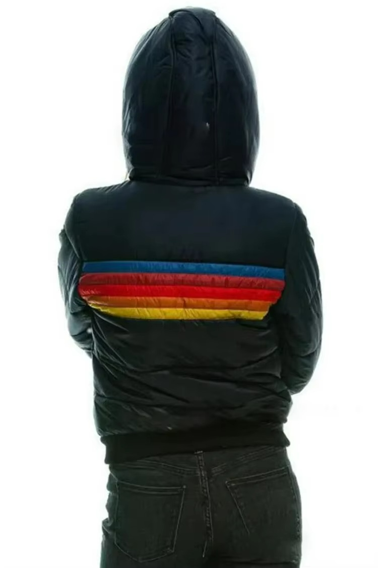 Uberta | Striped Retro Puffer Coat