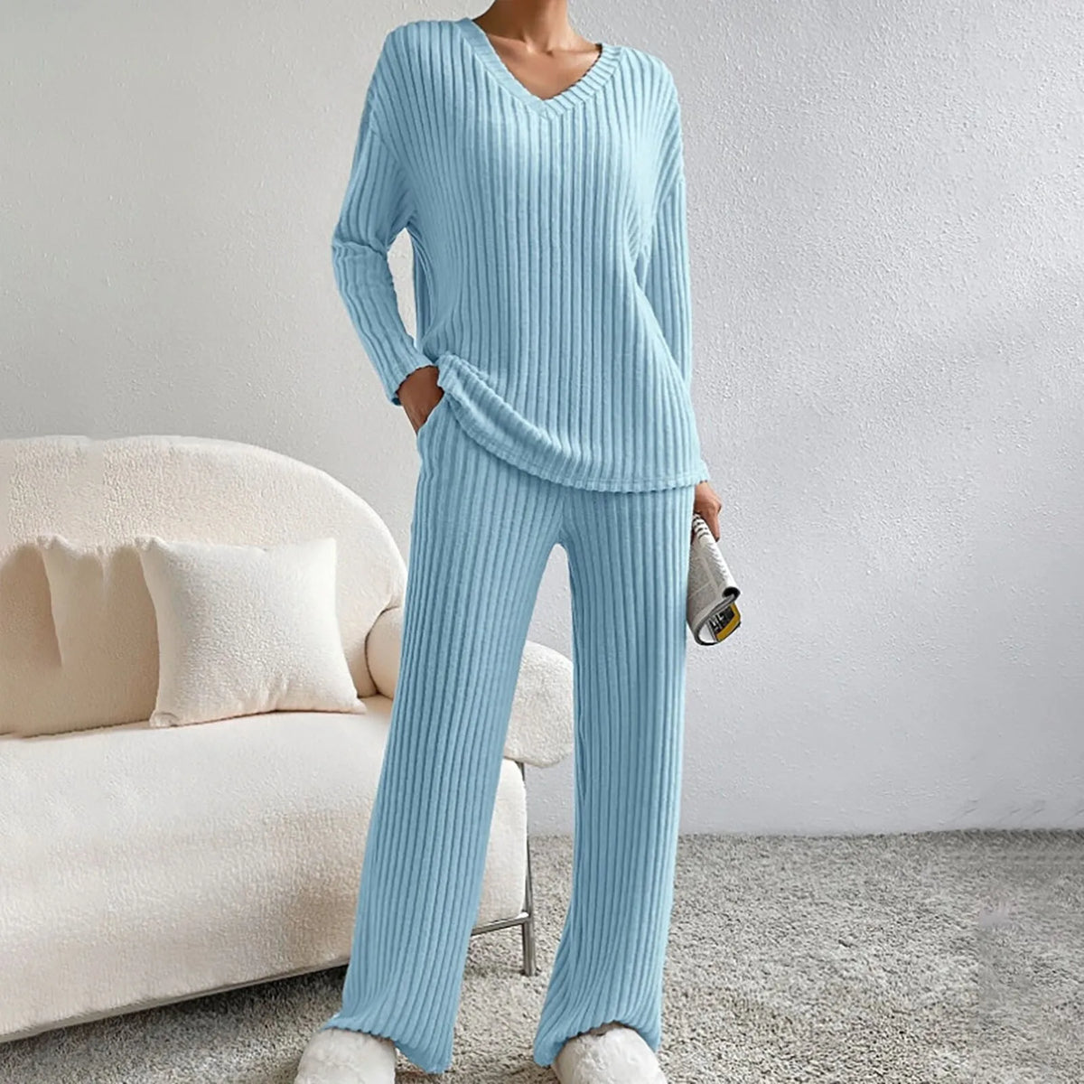 Corinna | Rib-knit lounge set