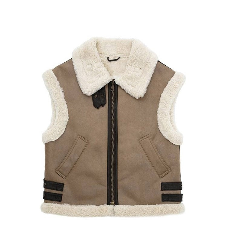 Olivia | Shearling Faux Vest