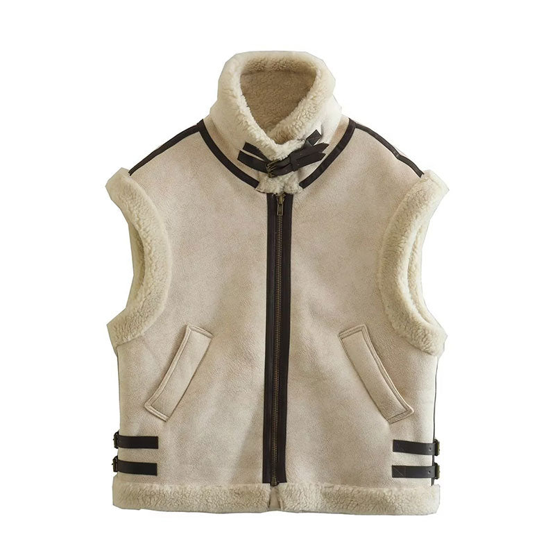 Olivia | Faux sheepskin vest