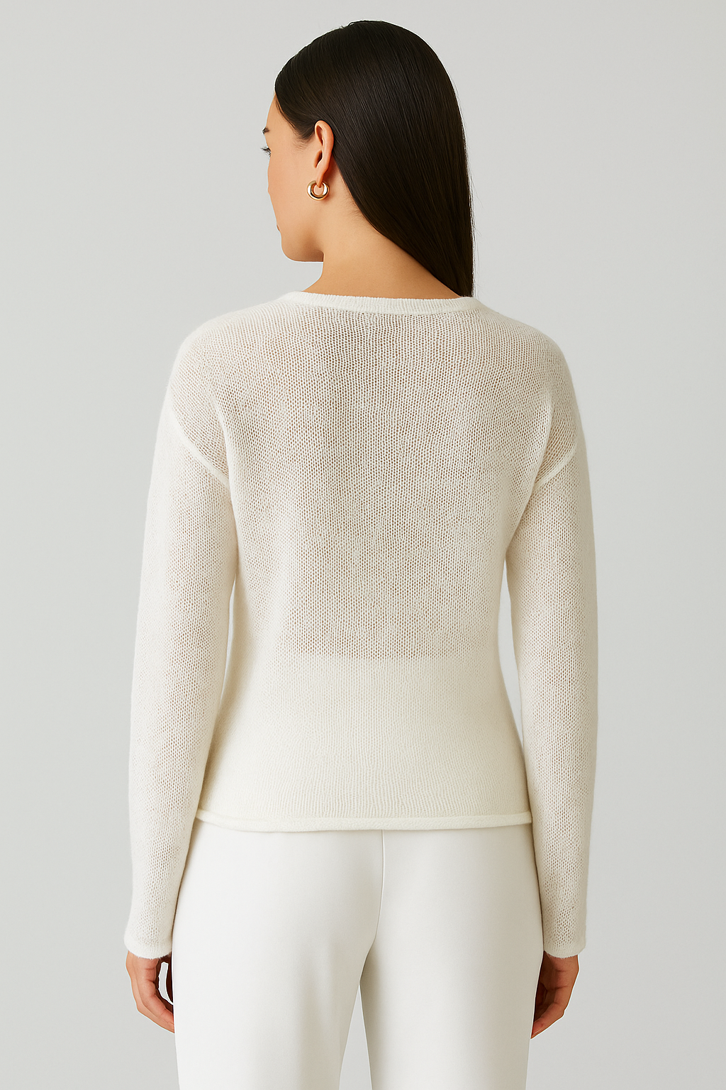 Andreina | Textured Sheer Knit Sweater